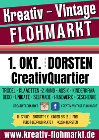 Werbeplakat Kreativ-Vintage Flohmarkt